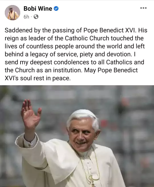 bobi_wine_social_media_post_about_the_passing_of_pope_benedict_xvi
