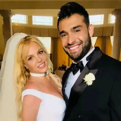 Britney and Sam on the wedding day